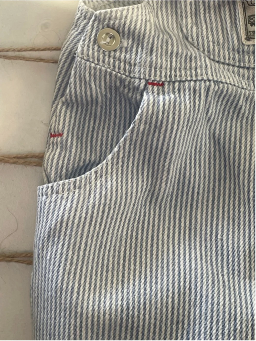Vintage Union Express Train Conductor Overalls 3-6 Months striped